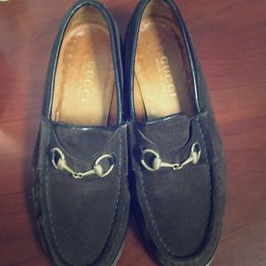 Authentic Gucci shoes 👞 brown suede horsebit shoe